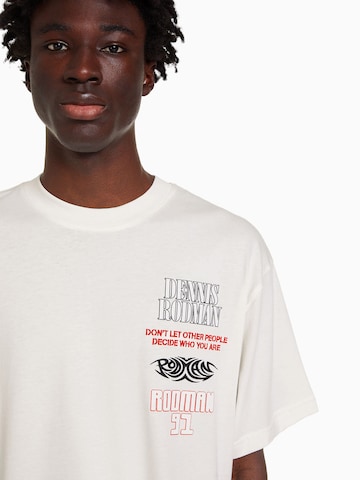 T-Shirt Bershka en blanc