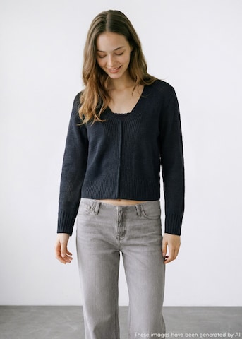 MANGO TEEN Pullover 'Robin' in Blau: Vorderseite