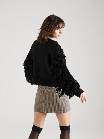 River Island Knit Cardigan 'FRINGE' in Black