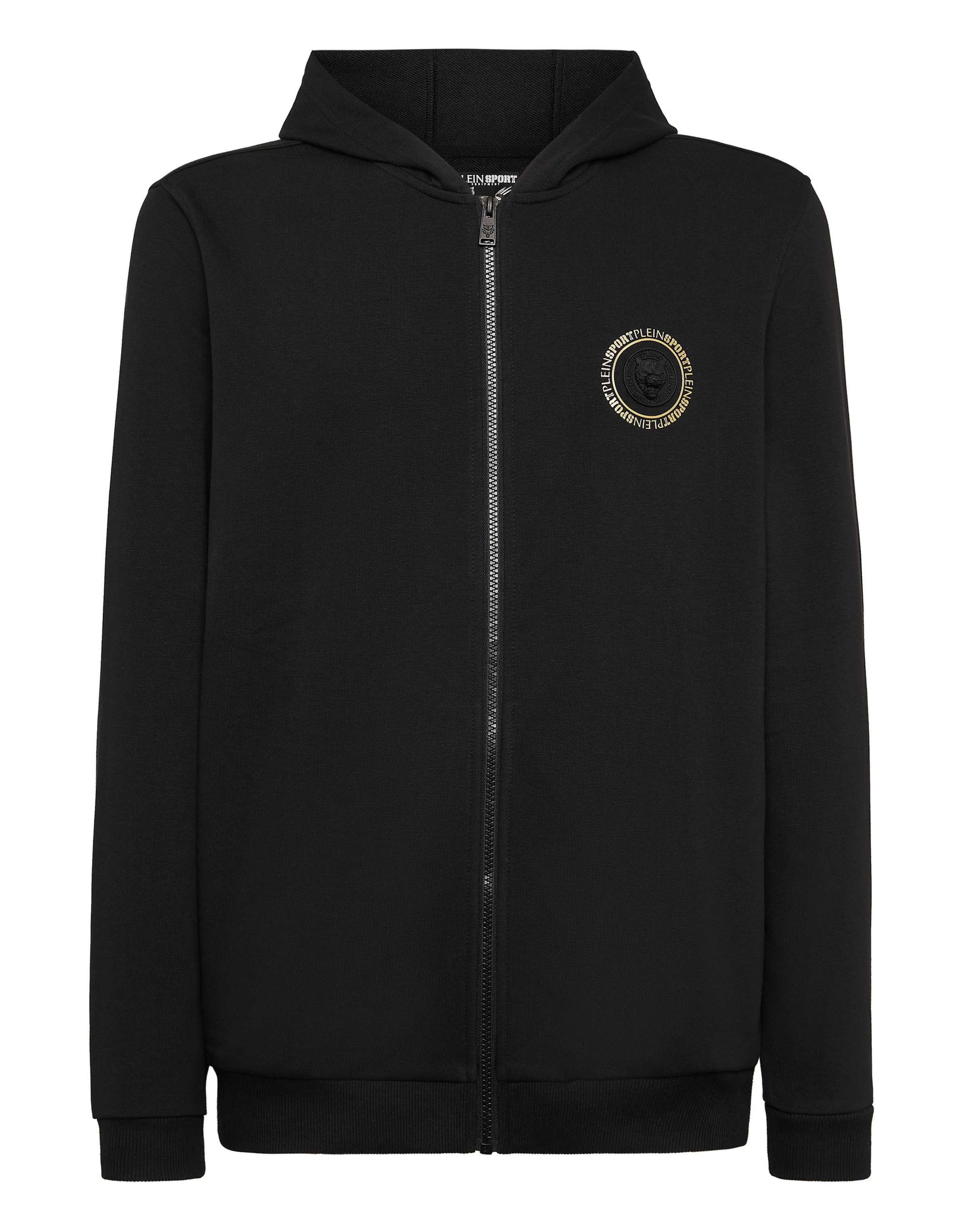 Plein Sport Casaco em moletão 'Tiger' em amarelo dourado / preto, Vista do artigo