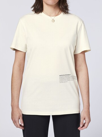Detto Fatto T-Shirt ' mit Statement-Schriftzug ' in Weiß