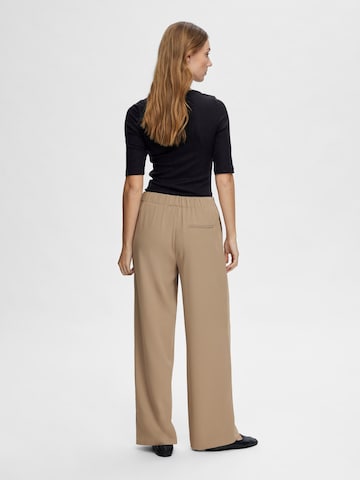 SELECTED FEMME Loose fit Pants 'Tinni' in Beige