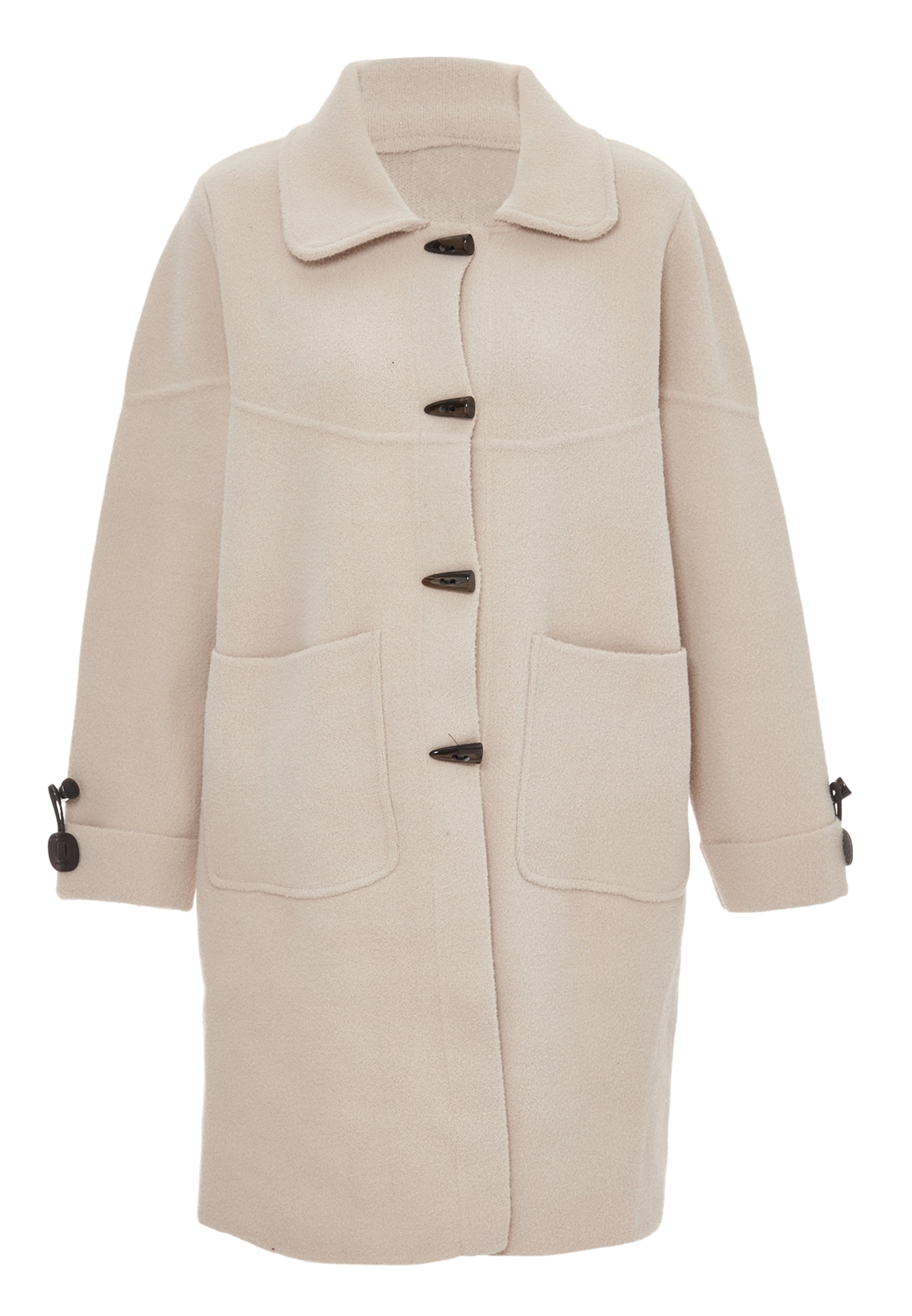 CELOCIA Gebreide mantel in Beige: voorkant