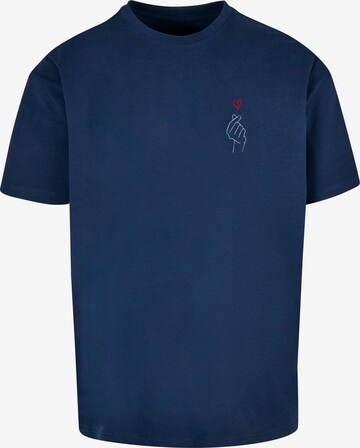 Merchcode T-Shirt 'K Heart' in Blau: predná strana