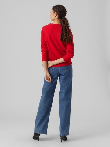 VERO MODA Trui 'Cute Deer' in Rood