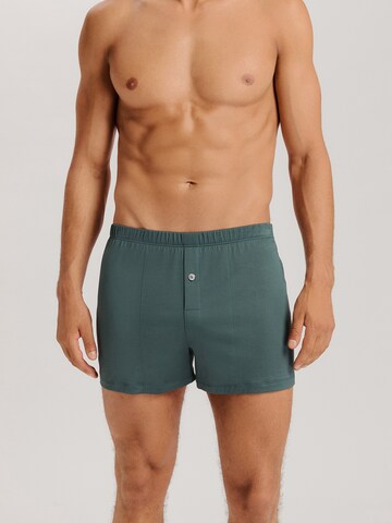 Hanro - Boxers ' Cotton Sporty ' em verde: frente