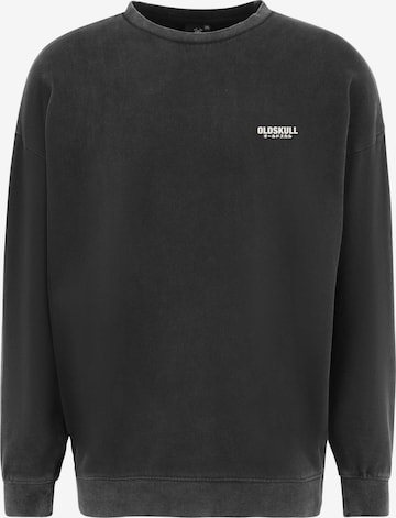Oldskull Sweatshirt 'Peach Dyed Basic' in Schwarz: Vorderseite