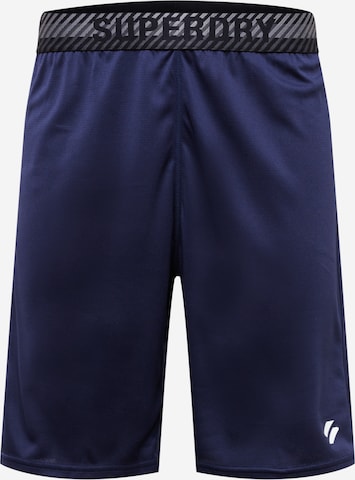 Superdry Sportbroek 'Core' in Blauw: voorkant