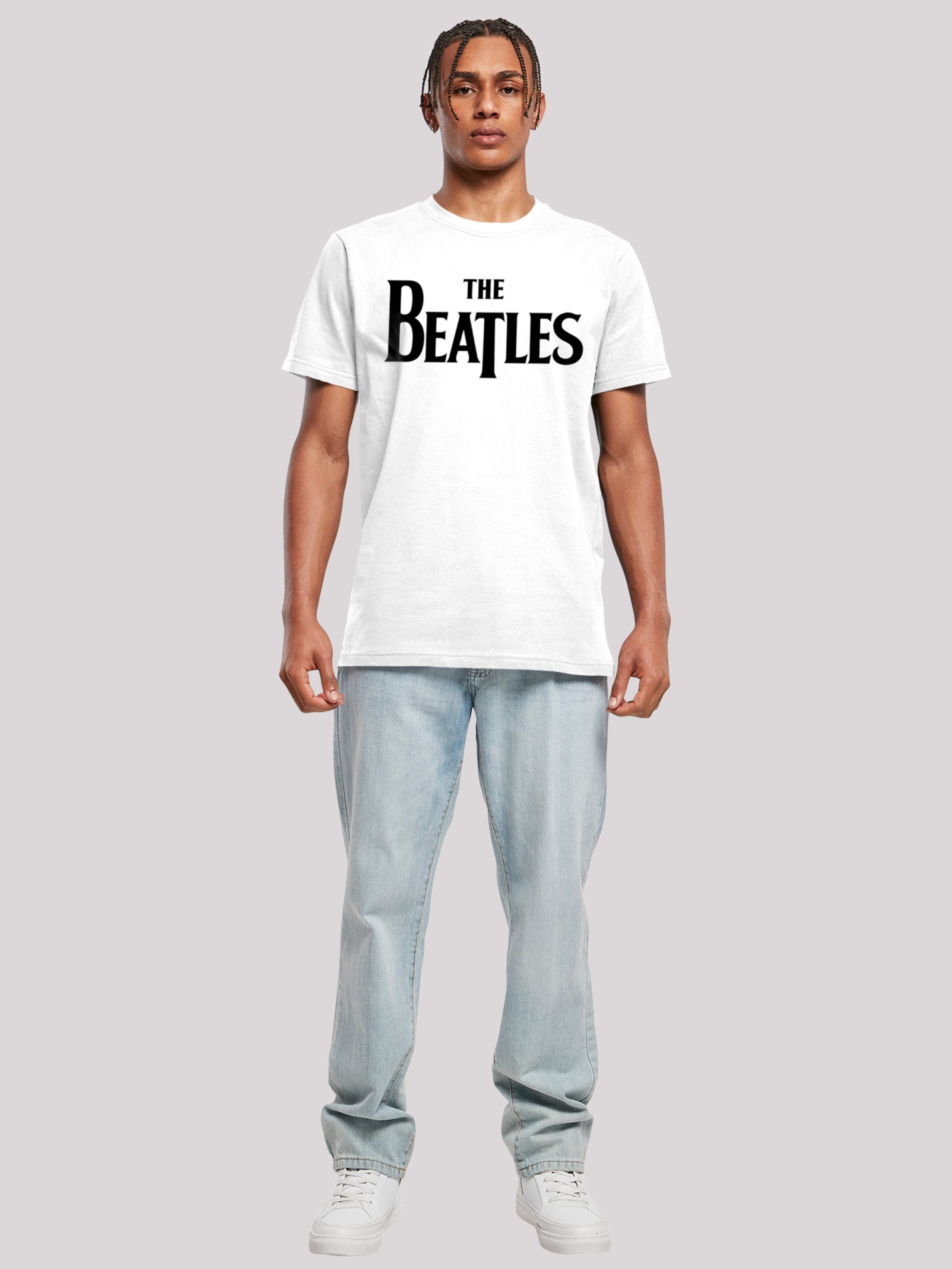F4NT4STIC Shirt 'The Beatles Band Drop T Logo Black' in Weiß | ABOUT YOU