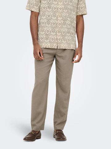 Only & Sons Regular Pleat-front trousers 'ONSLou' in Grey: front