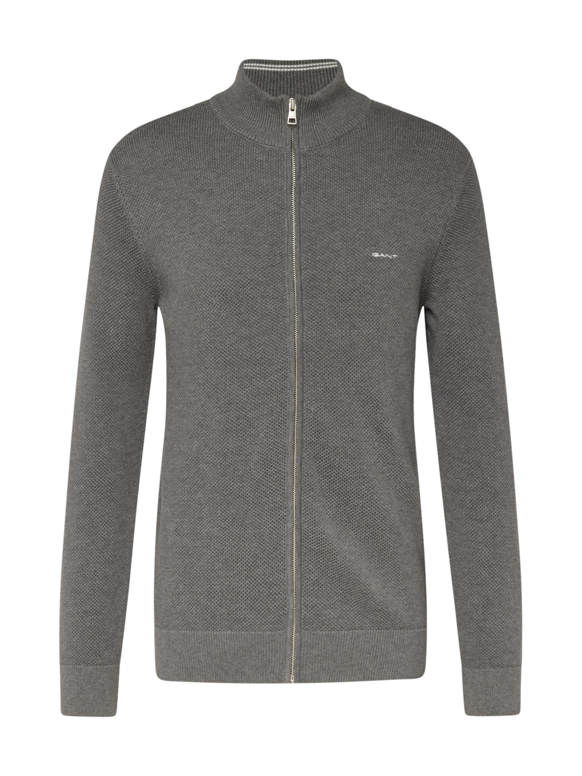 GANT Вязаная кофта в Серый: спереди