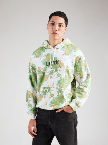 LEVI'S ®Regular Fit Sweater majica 'Relaxed Graphic Hoodie' - bijela boja: prednji dio