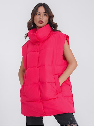 FRESHLIONS Vest ' Komuni ' in Pink: front