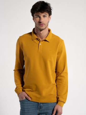 GORG Shirt 'Herren Langarm Poloshirt aus 100% Bio-Baumwolle' in Geel