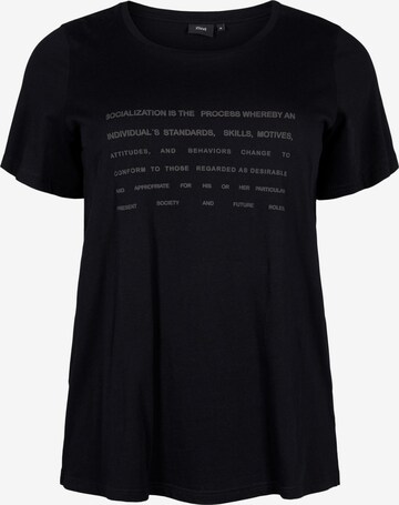 Zizzi - Camiseta 'VELIN' en negro: frente