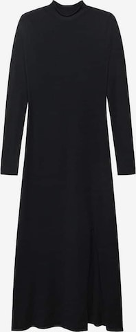 MANGO Pletena obleka 'Percebe' | črna barva: sprednja stran