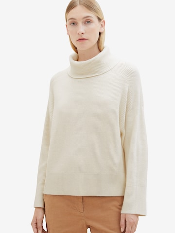 TOM TAILOR Sweater in Beige: front