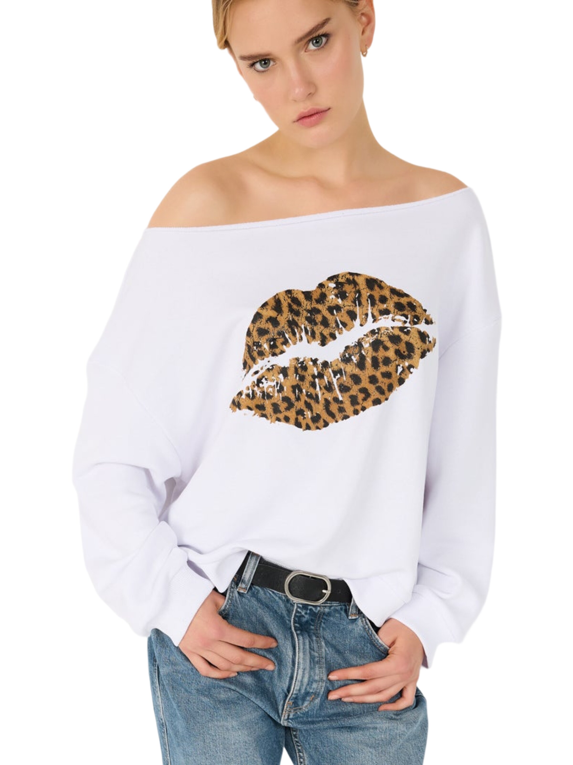 Sweat-shirt No Matter What en blanc