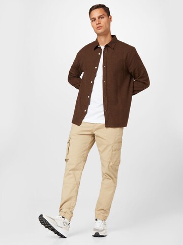 WEEKDAY Comfort Fit Hemd in Braun