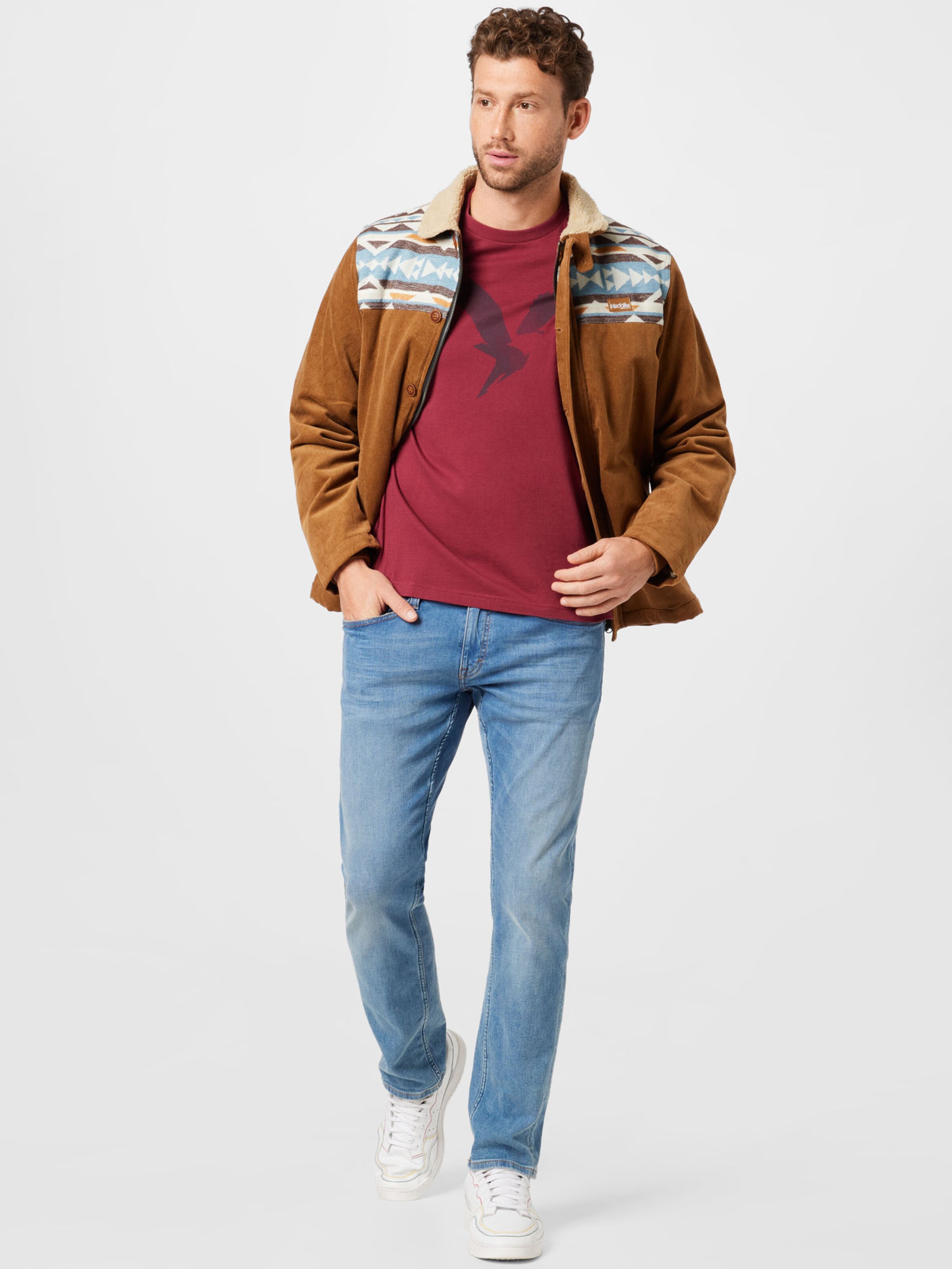 Männer Shirts American Eagle Shirt in Kirschrot - UM33446 Männer Shirts American Eagle Shirt in Kirschrot - UM33446