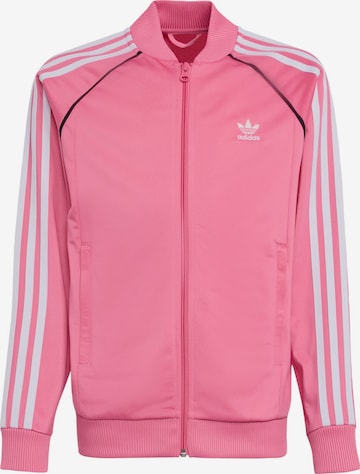 Giacca di felpa 'Adicolor' di ADIDAS ORIGINALS in rosa: frontale