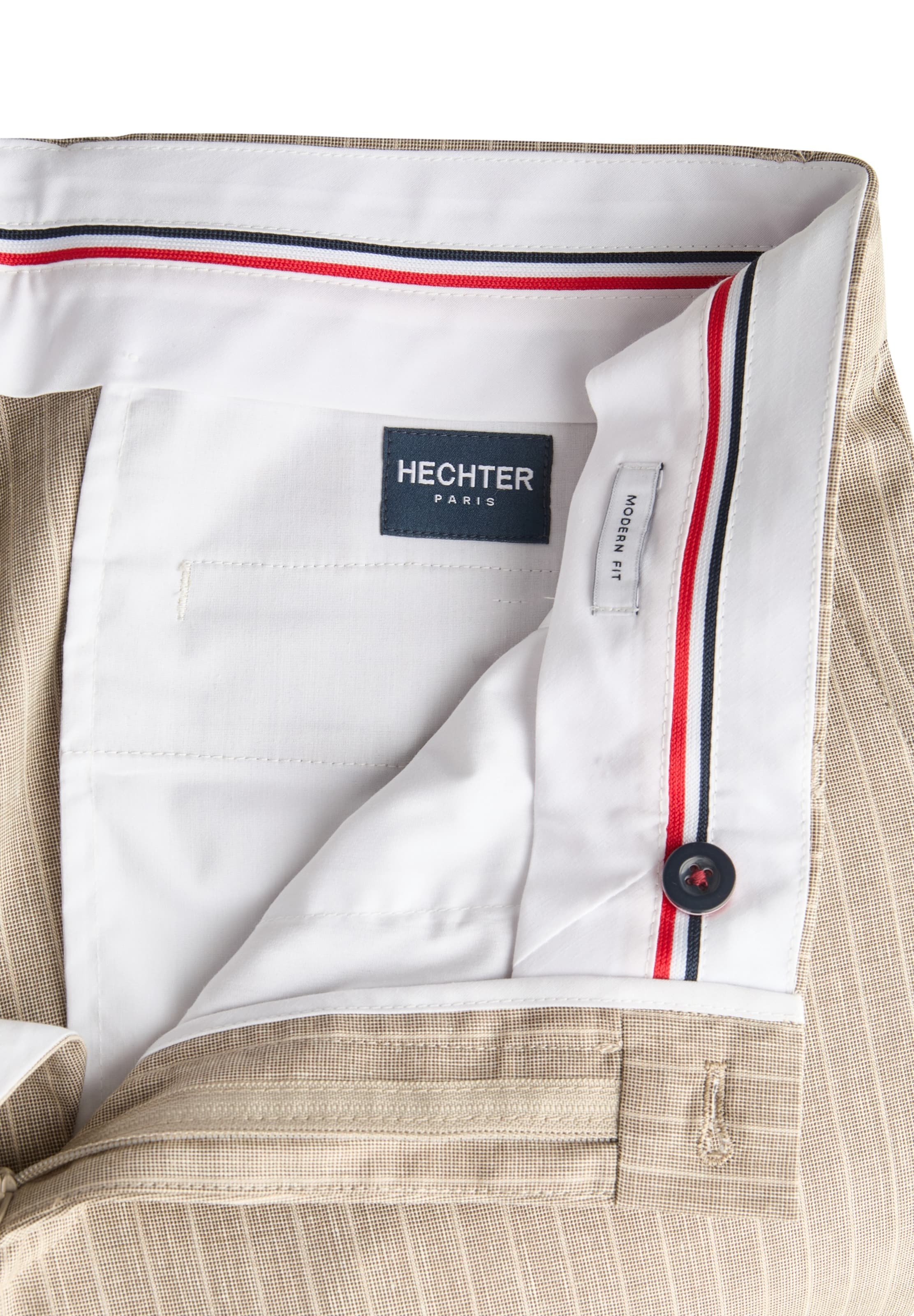 HECHTER PARIS Regular Trousers 'MODERN FIT' in Beige