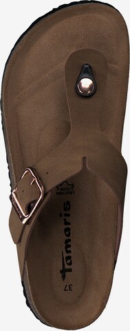 TAMARIS T-Bar Sandals in Brown