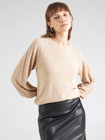 ONLY Sweater 'HELGA' in Beige: front