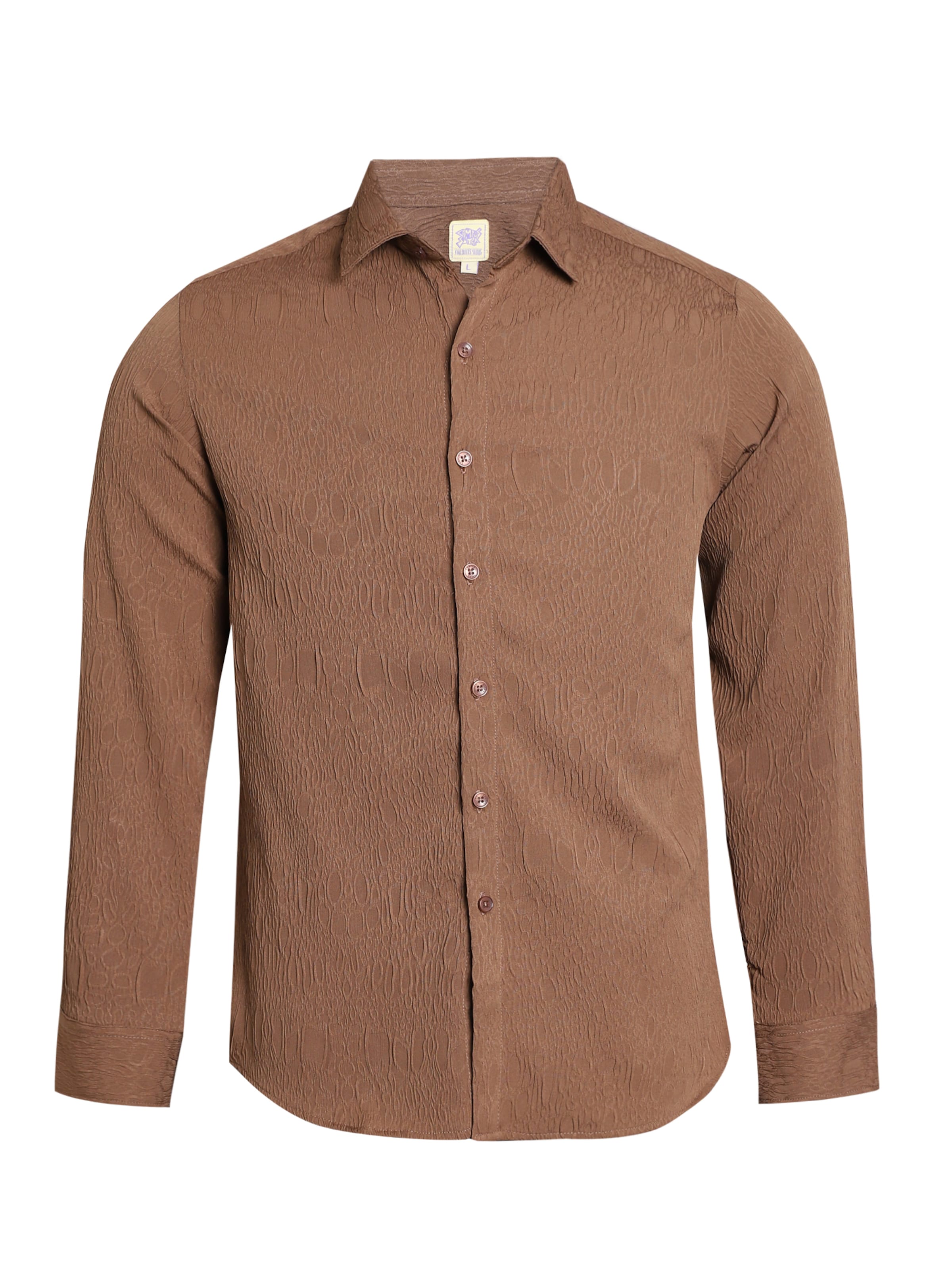 Campus Sutra - Regular Fit Camisa 'Terah' em castanho: frente