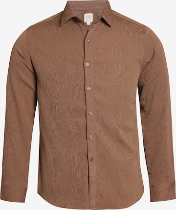 Campus SutraRegular Fit Košulja 'Terah' - smeđa boja: prednji dio