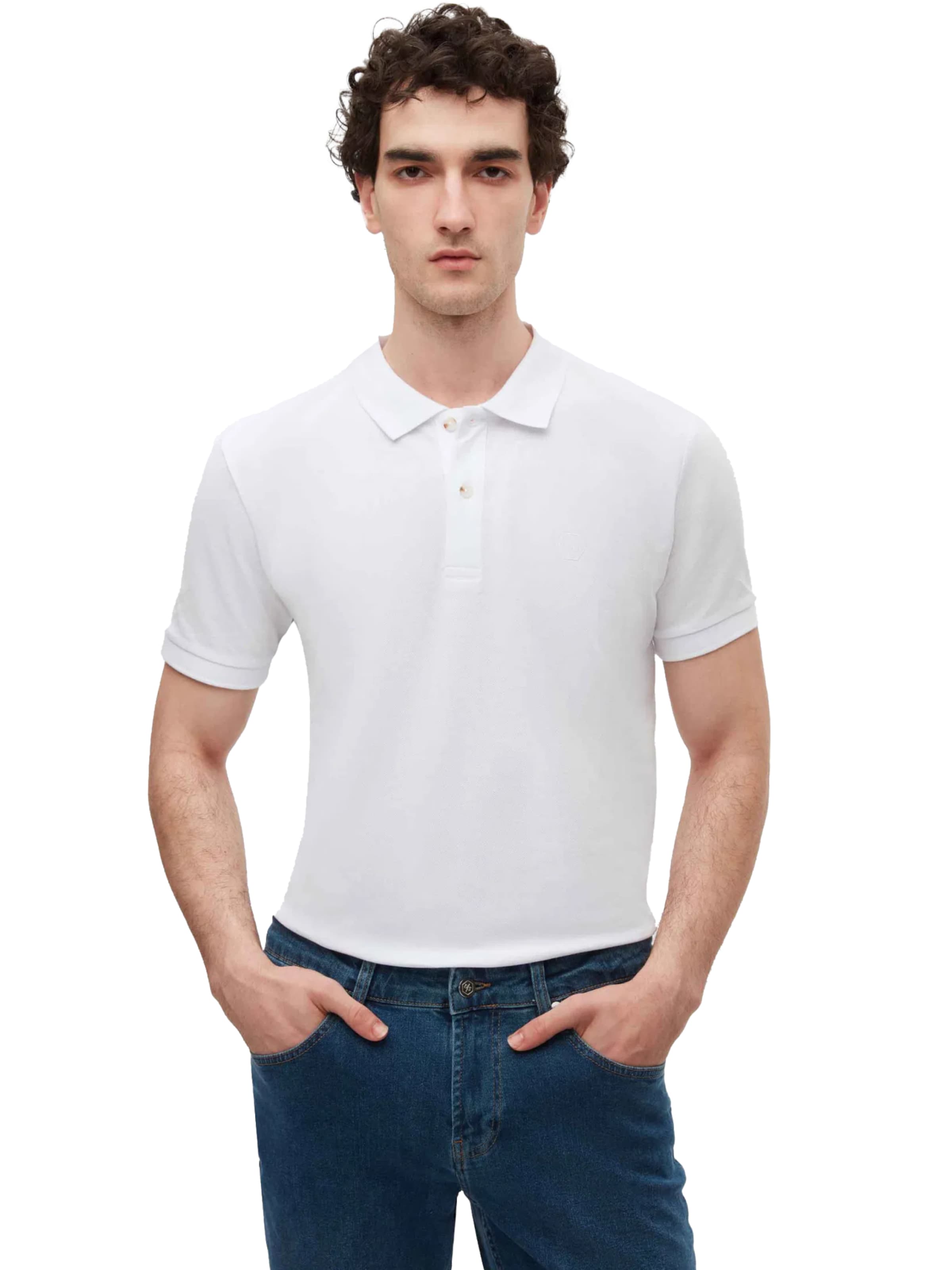 D’S Damat Shirt in Wit: voorkant