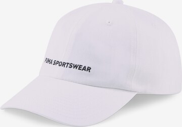 PUMA Athletic Cap in White: front