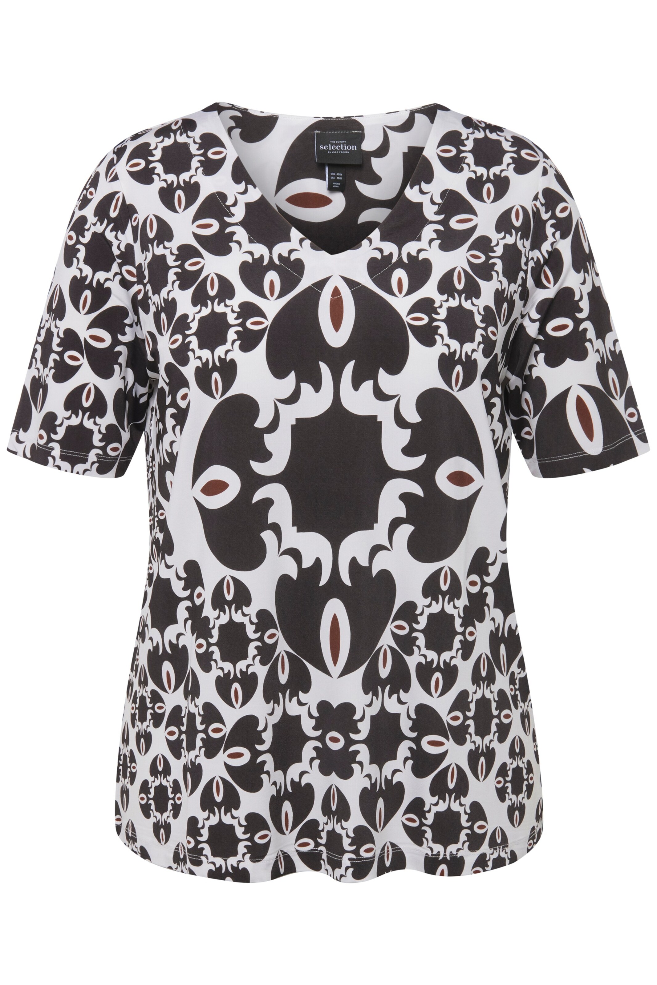 T-shirt Ulla Popken en blanc : devant