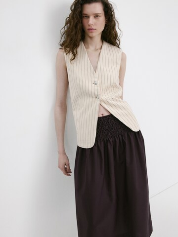 Fustă 'Siros' de la MANGO pe maro