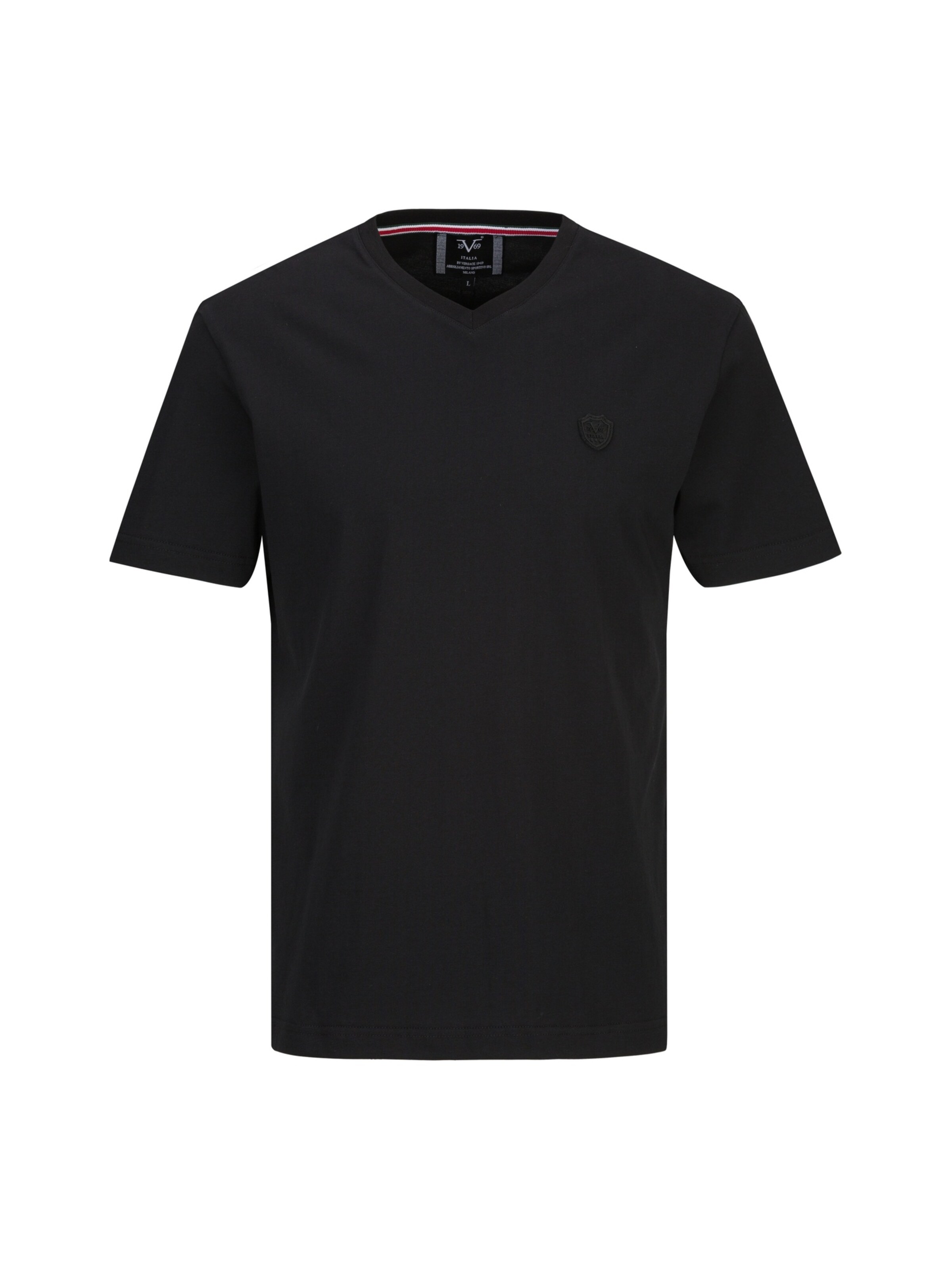 19V69 ITALIA Shirt 'Toni' in Black: front