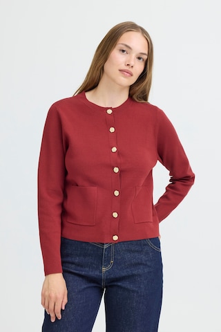 Pulz Cardigan 'PZSARA' i rød: forside