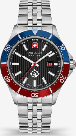 SWISS MILITARY HANOWA Analog Watch 'FLAGSHIP X' in Silver: front