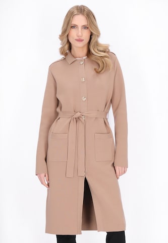 DreiMaster Klassik - Sobretudo meia-estação em bege: frente