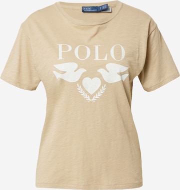 Polo Ralph Lauren Тениска в бежово: отпред