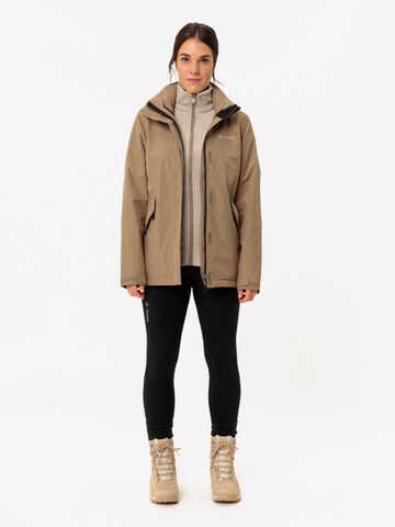 VAUDE Functionele jas 'Rosemoor 3in1 J II' in Beige
