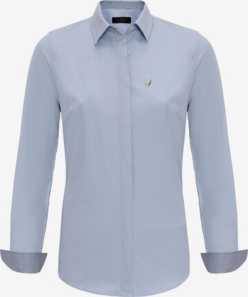 By Diess Collection Blouse in Blue: front