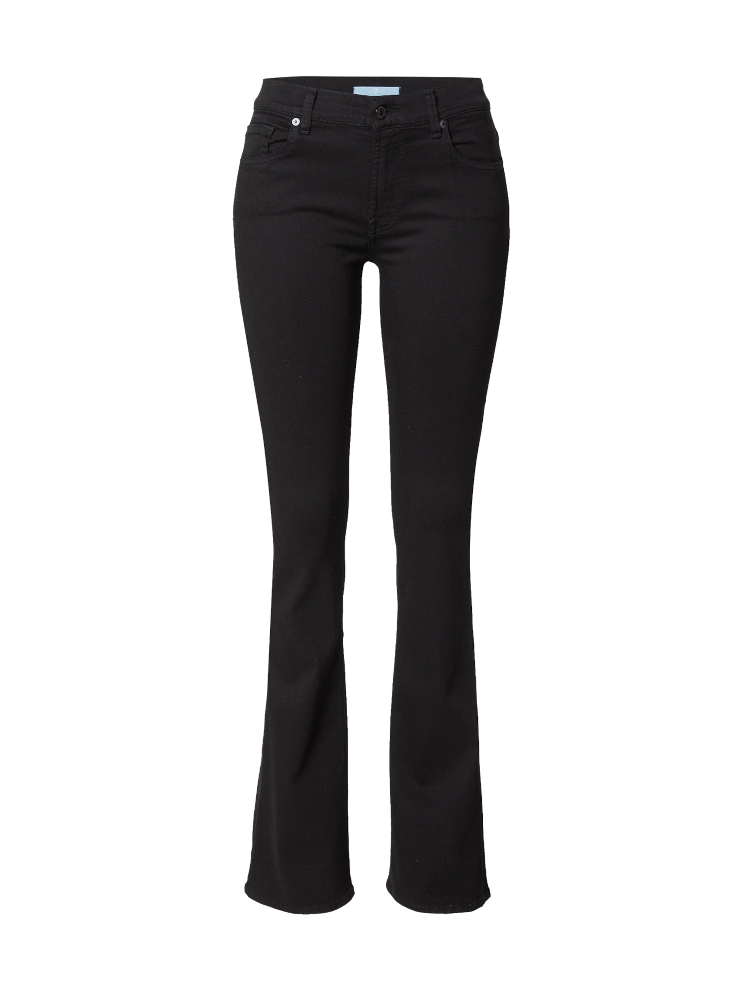 7 for all mankind Alt laienev Teksapüksid, värv must: eest vaates