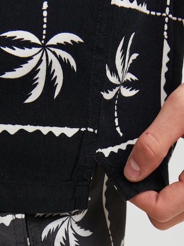 JACK & JONES Классический крой Рубашка 'JORLuke Ocean Resort' в Черный