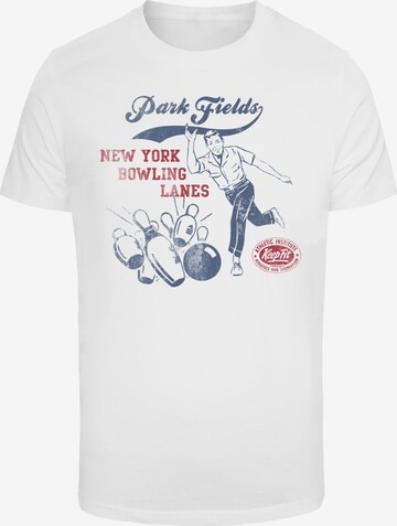 Merchcode Shirt 'Park Fields - New York Bowling' in Wit: voorkant
