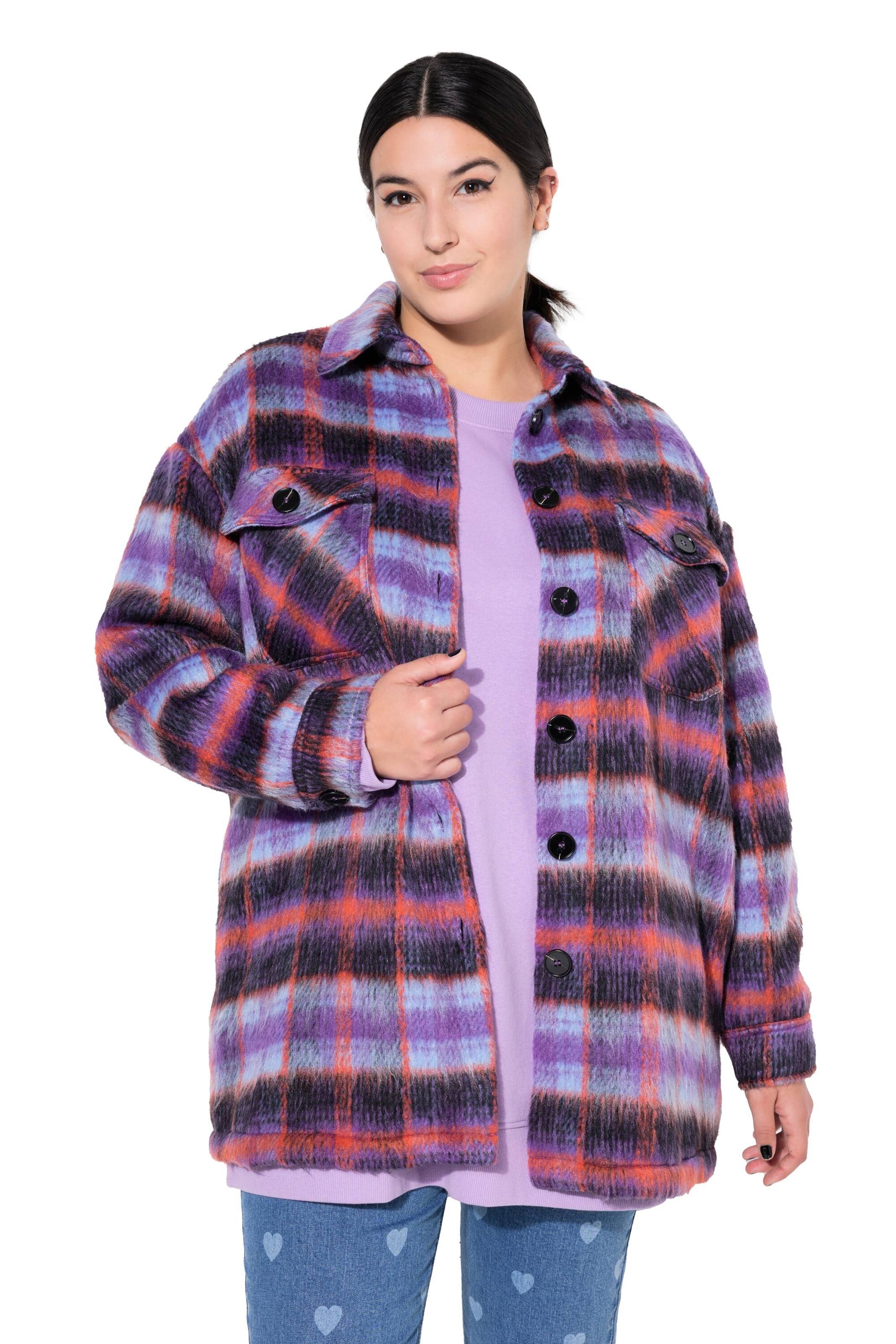 Studio Untold Between-Season Jacket in Purple: front