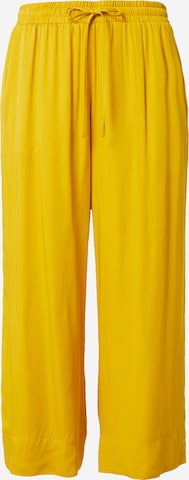 TAIFUNWide Leg/ Široke nogavice Hlače - žuta boja: prednji dio