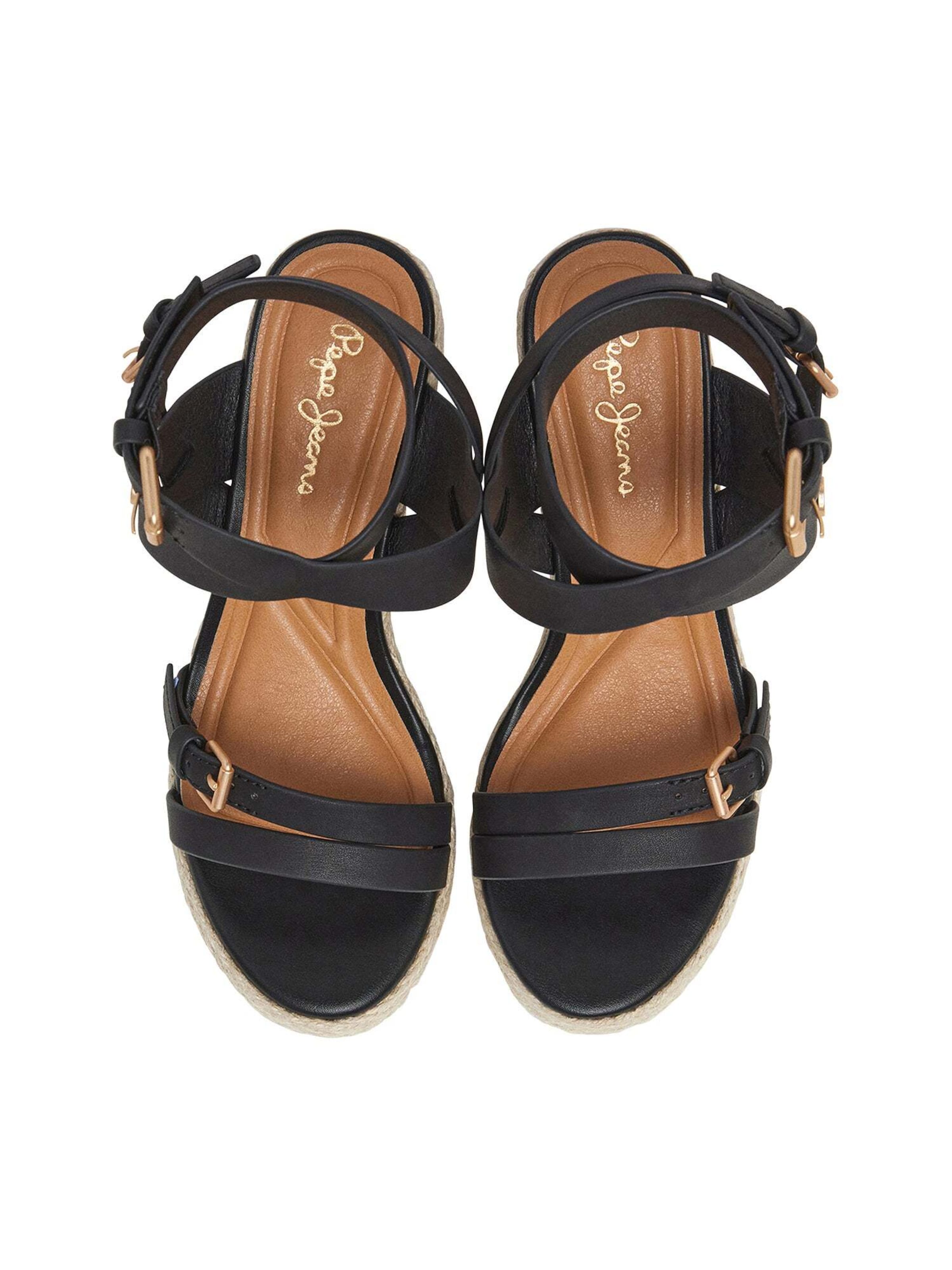 Sandales à lanières Pepe Jeans en noir