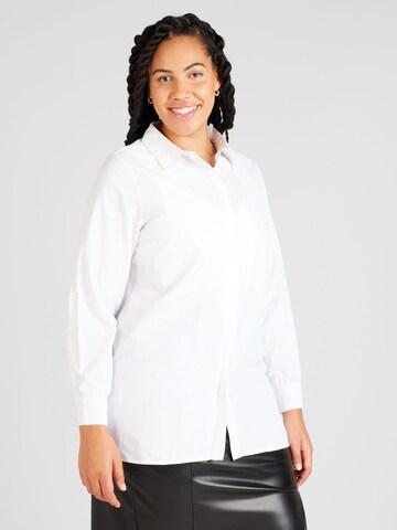 Camicia da donna 'HALLI' di ONLY Carmakoma in bianco: frontale