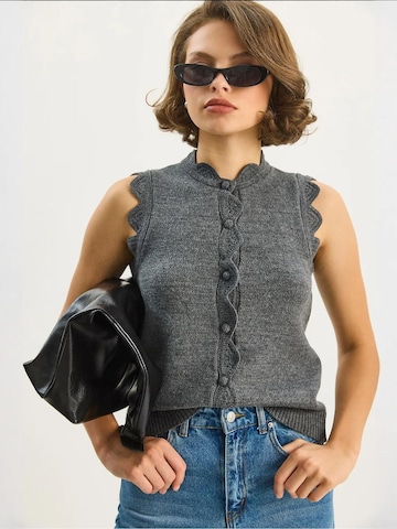 Bianco Lucci Gebreide bodywarmer in Grijs