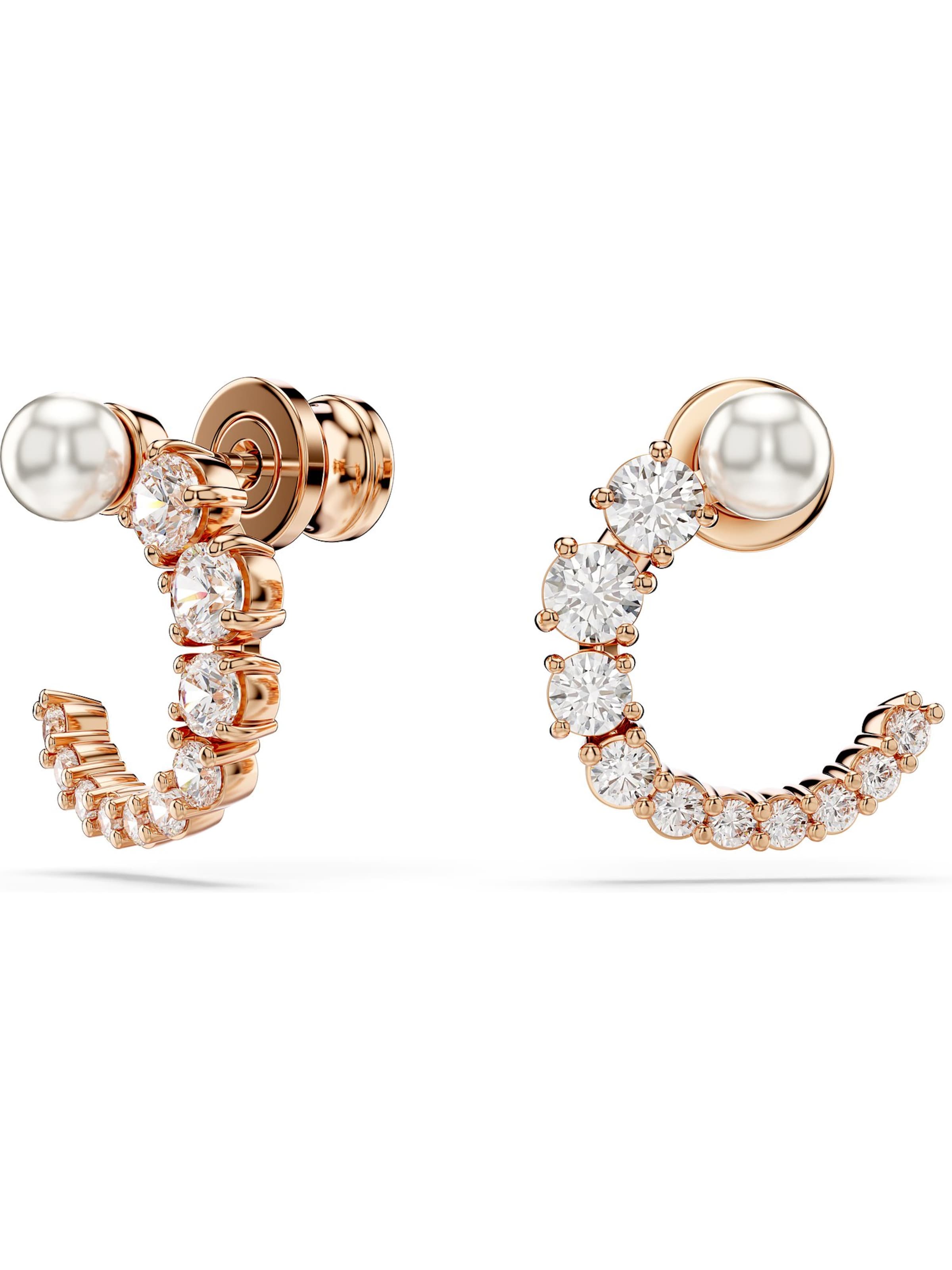 Swarovski Earrings in Pink: front